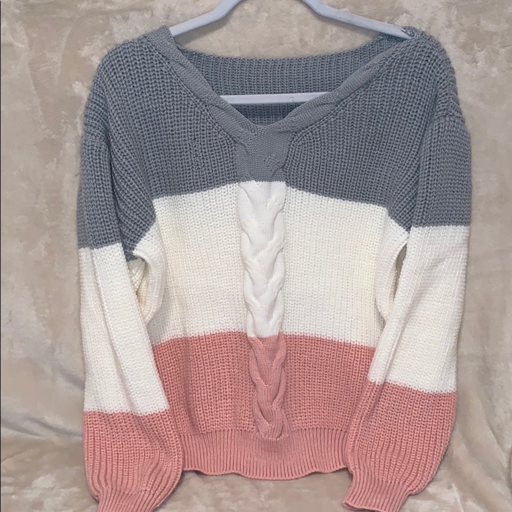 color block sweater